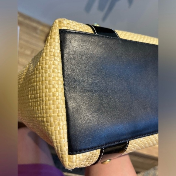 Coach EUC Princess Street Raffia and Patent Leather Legacy Tote Bag - Picture 14 of 15